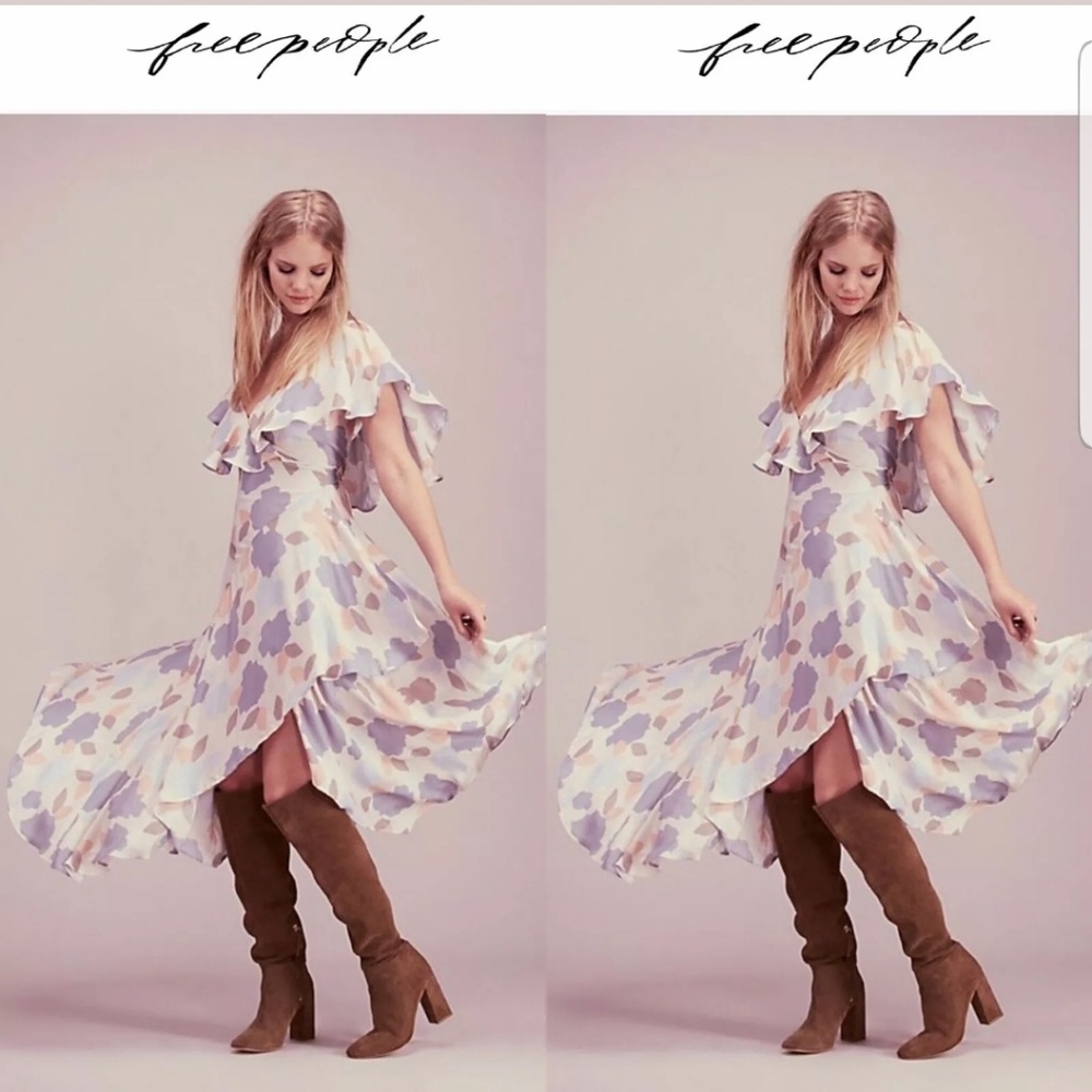 NWT Free People Faye floral wrap dress